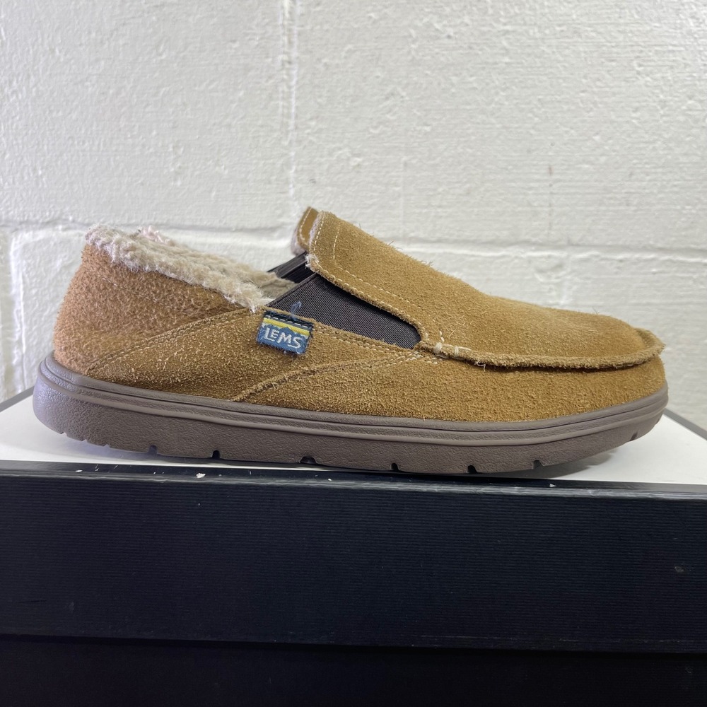 Lems Drifter Fur Cozy Cabin Tan Brown Suede Slip On Loafers Shoes Men's‎ 9 US